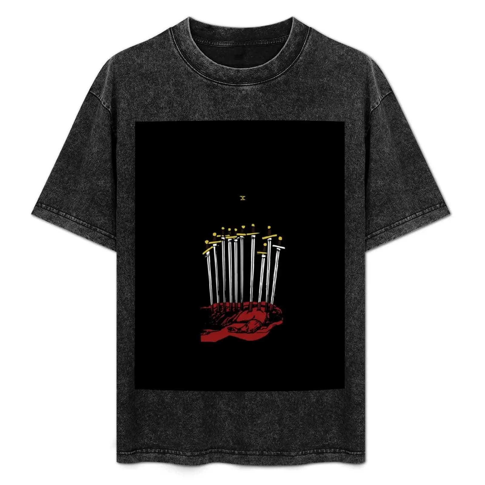 T-shirt Tarot Ten of Swords Card, maglietta traspirante a maniche corte per palestra