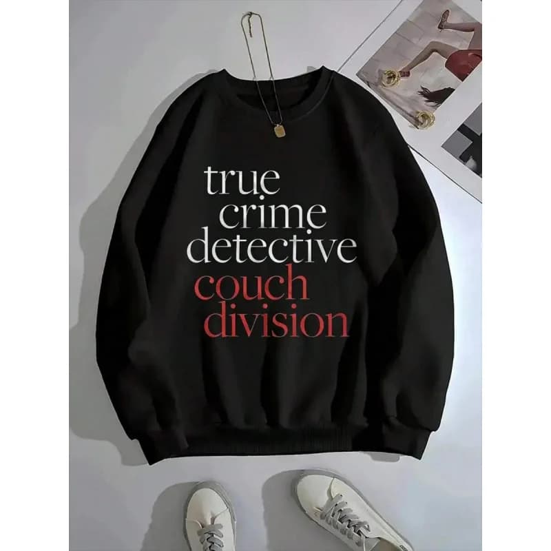 Felpa con Cappuccio a Tema Criminoso da Donna, Casual Streetwear Transfrontaliero Sea C 62113, Felpa Femminile alla Moda Primavera 2026