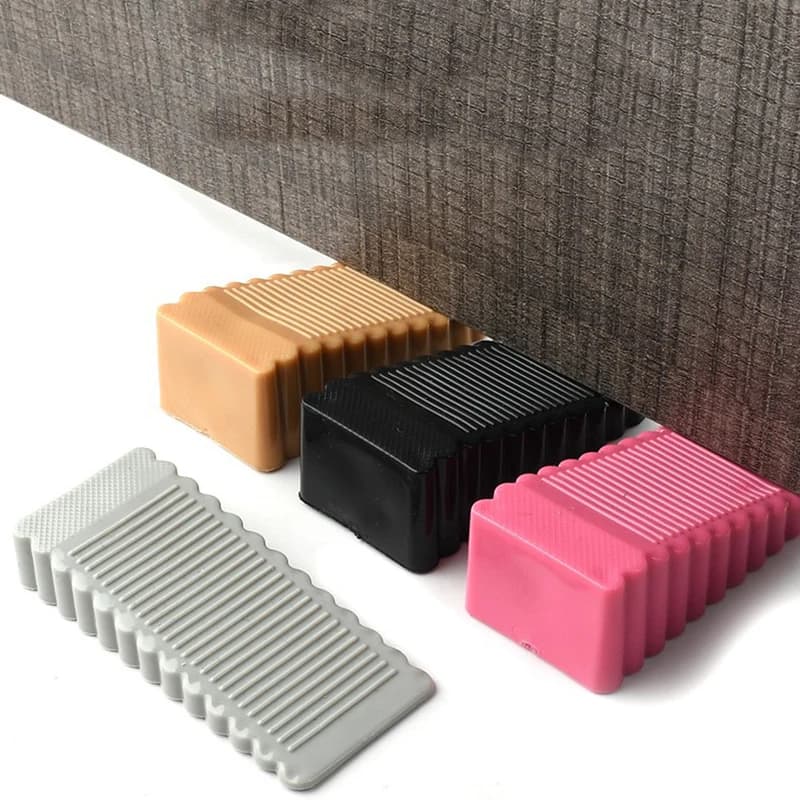 Tappo per porta in gomma, cucitura per porta in plastica creativa non perforata, blocco porta anticollisione, maniglia per porta superiore in silicone, blocco porta