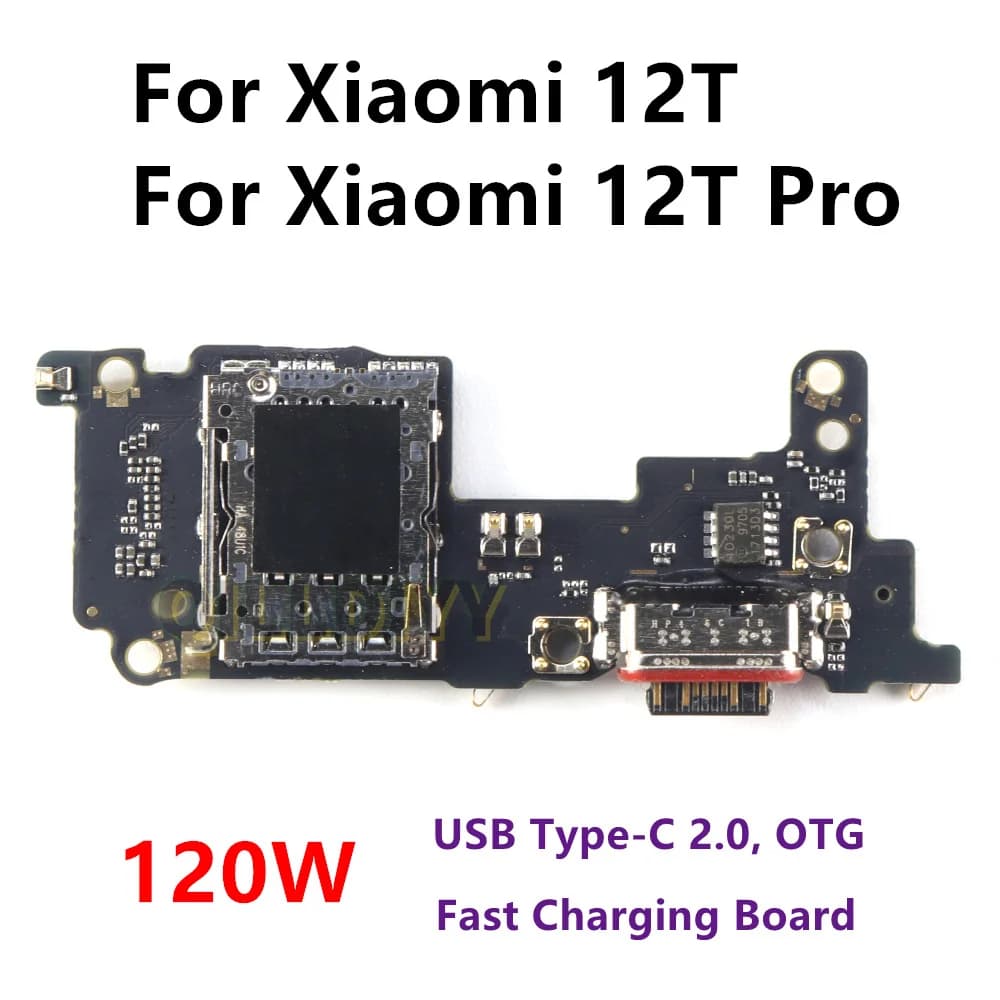 Connettore USB per Xiaomi 12T Pro, Cavo Flessibile per Ricarica Rapida Type-C, Microfono e Lettore Scheda SIM