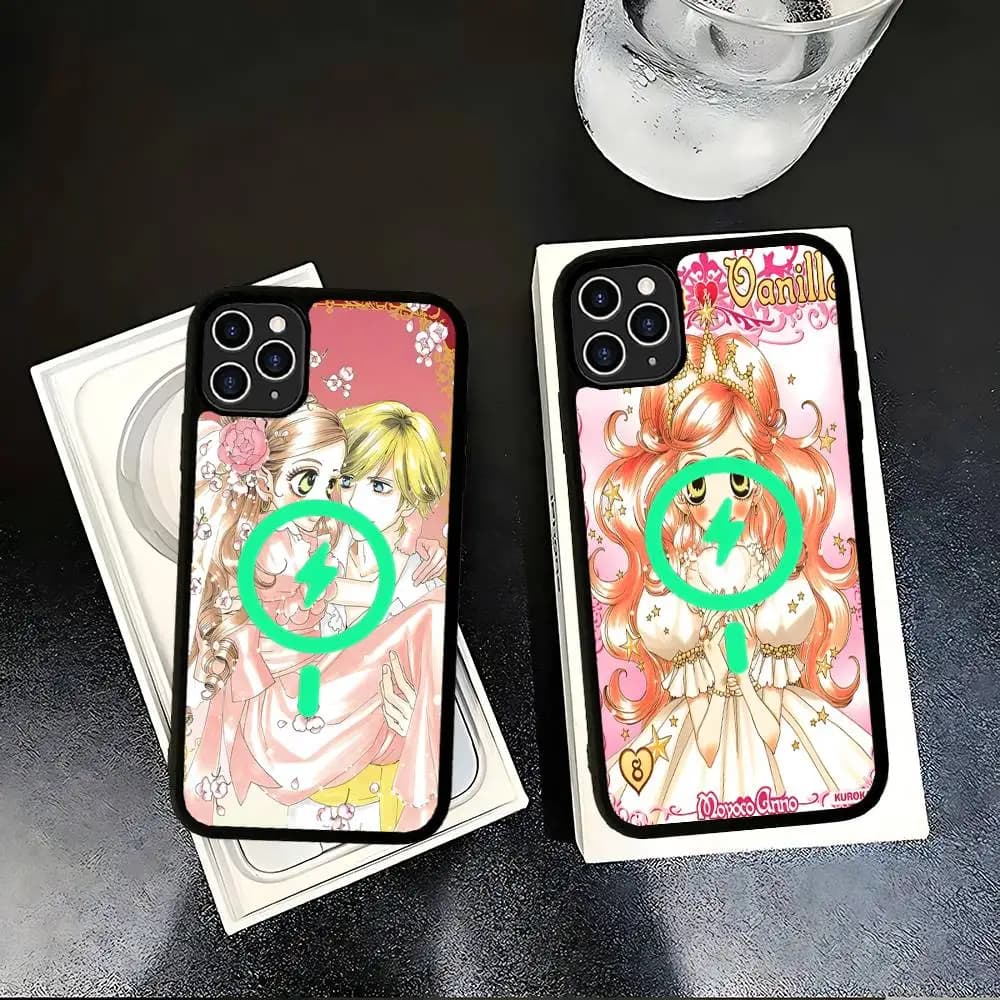 Cover Magnetica Opaca Anime Sugar Sugar Rune per iPhone 16 17 15 14 13 12 11 Compatibile con Ricarica Wireless MagSafe