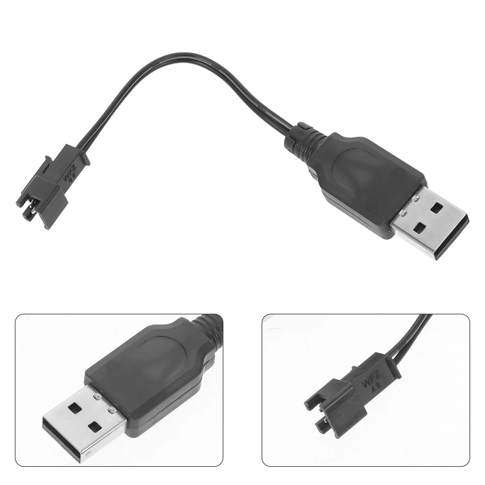 12-piece USB charging cable, short USB C cable for powering electrical devices, bubble machine, RC car charging adapter