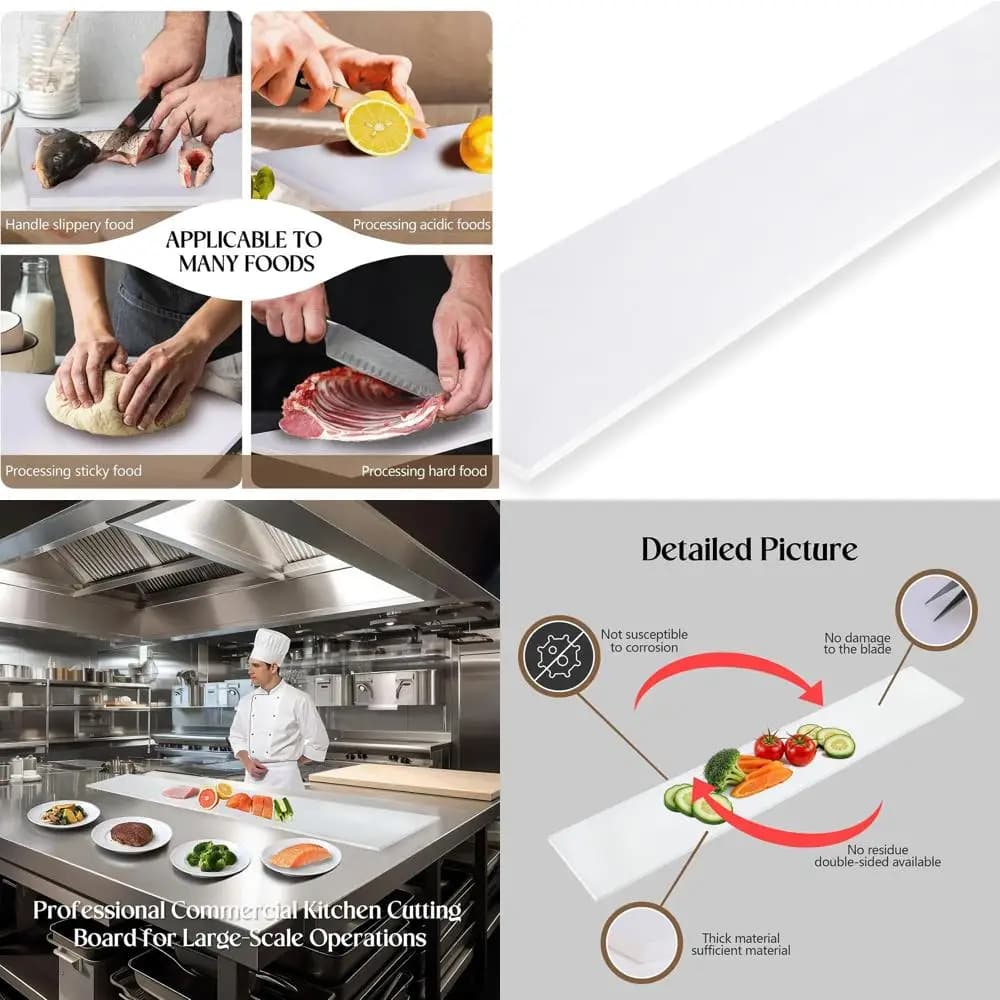 Durable polyester cutter, dishwasher safe, 48x10x0,5 inch, ideal for restaurants and kitchens