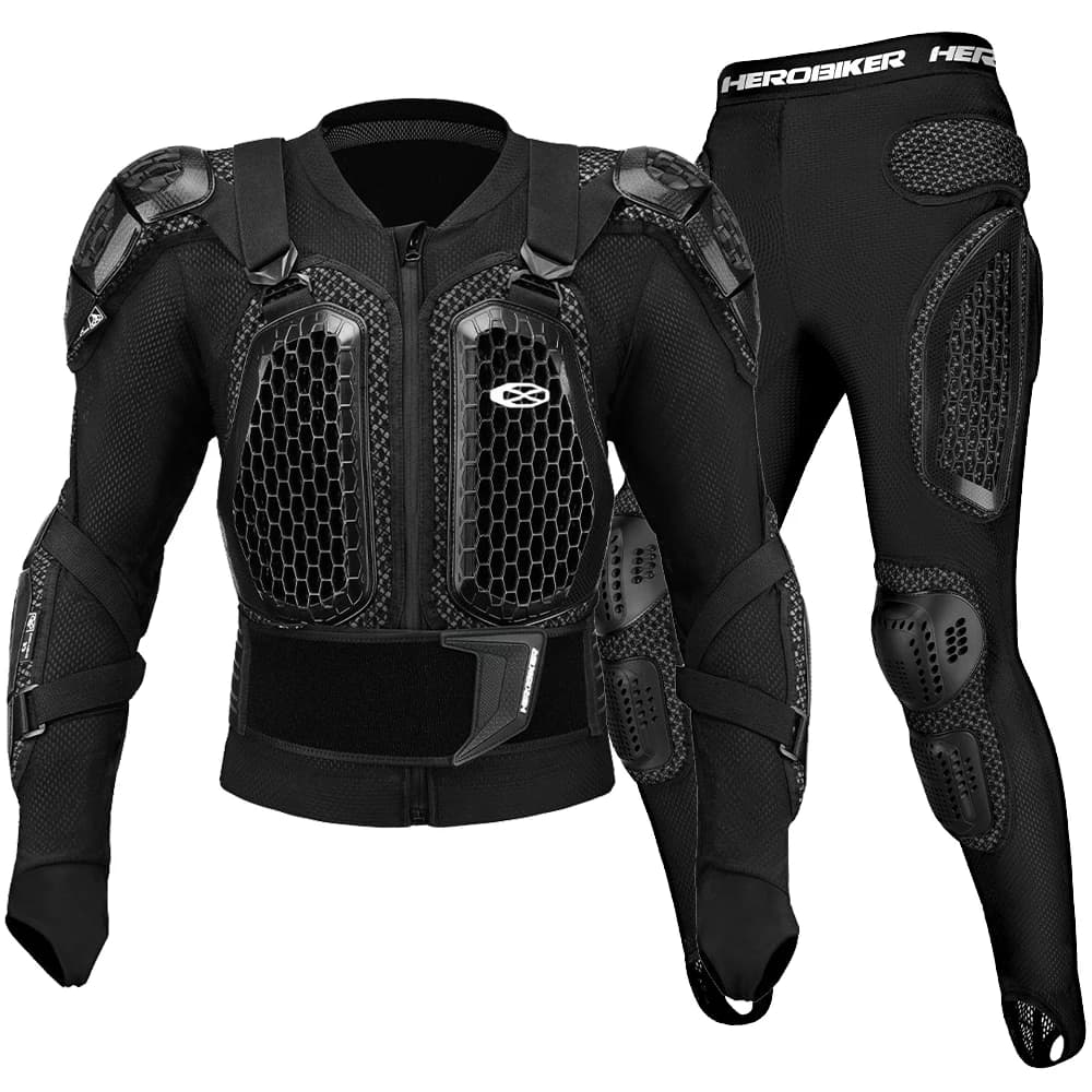 Giacca da motocross Uomo Donna Body Armor Giacca da moto antigoccia resistente all'usura Equitazione Attrezzatura da moto estiva Nera