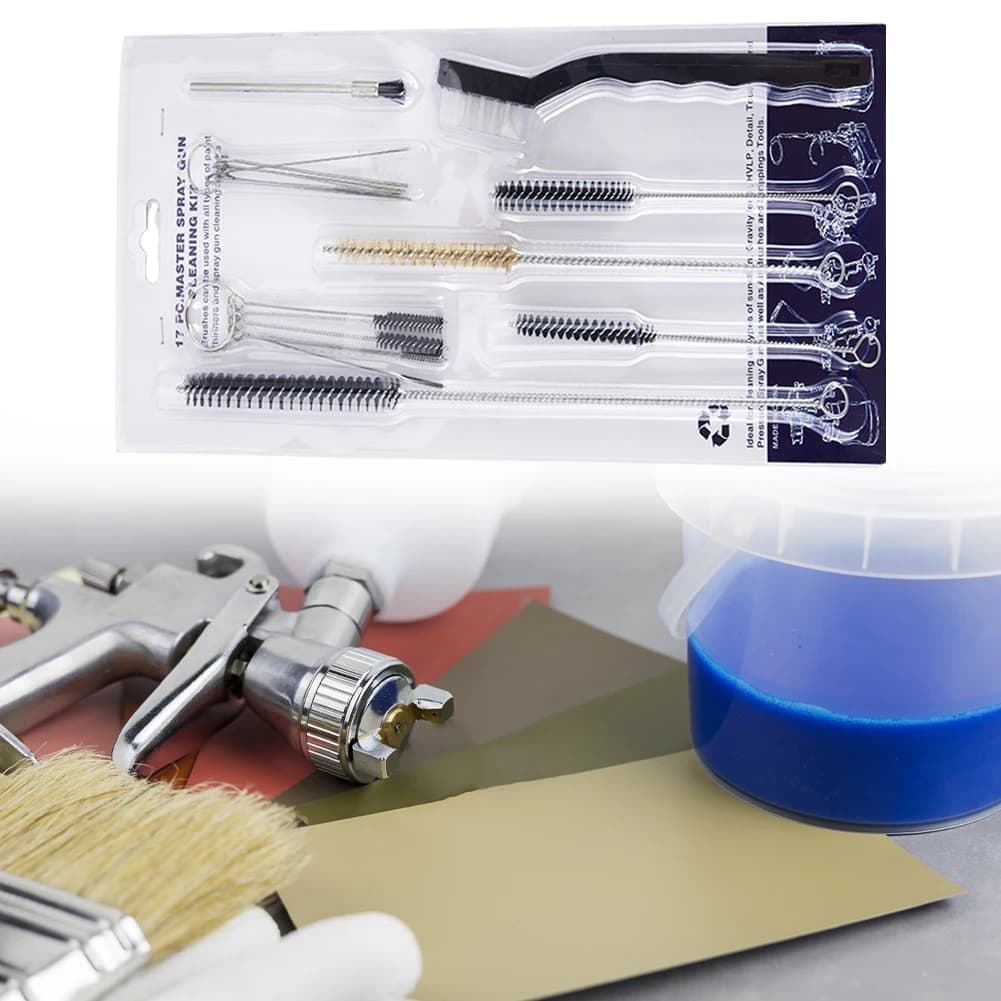 21Pcs Cleaning Brush Set Multi-Purpose Nylon Brush Drink Straws Sewing Machines Cleaning Brush Air Spray Gun Cleaning Kit