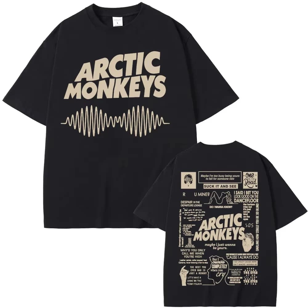 T-shirt Uomo/Donna Girocollo Stampa Moda Hot Nuova Collezione Estate 2026 Retro Arctic Monkeys