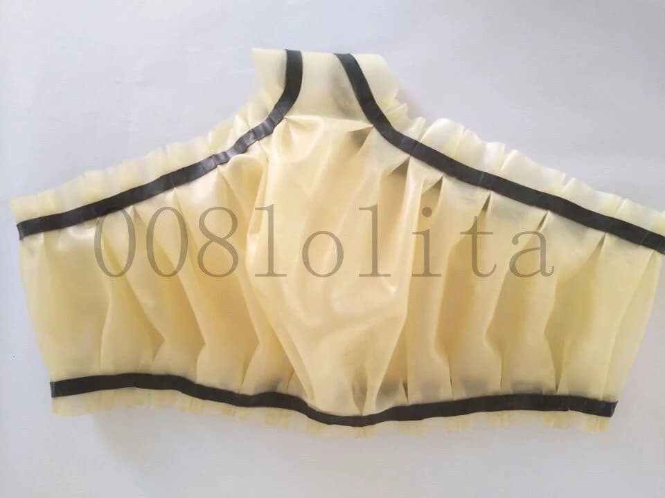 Festa in costume di Halloween Biancheria intima di gomma di lattice trasparente e nera - Piegata, attillata alla moda per la festa in maschera