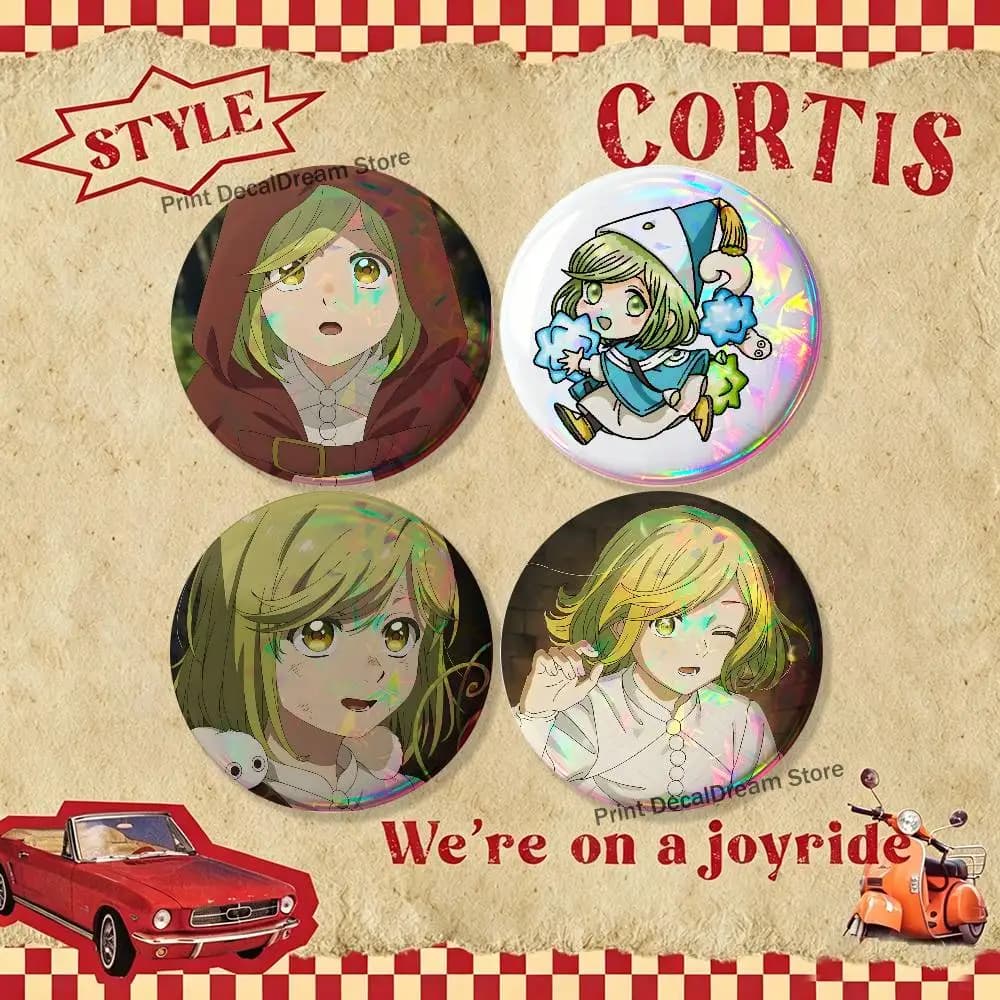 Witch Hat Coco A-Atelier Brooches for Backpack Accessories 25,32,44,58,75mm Round Enamel Pins 4-piece set Anime Fan Merchandise