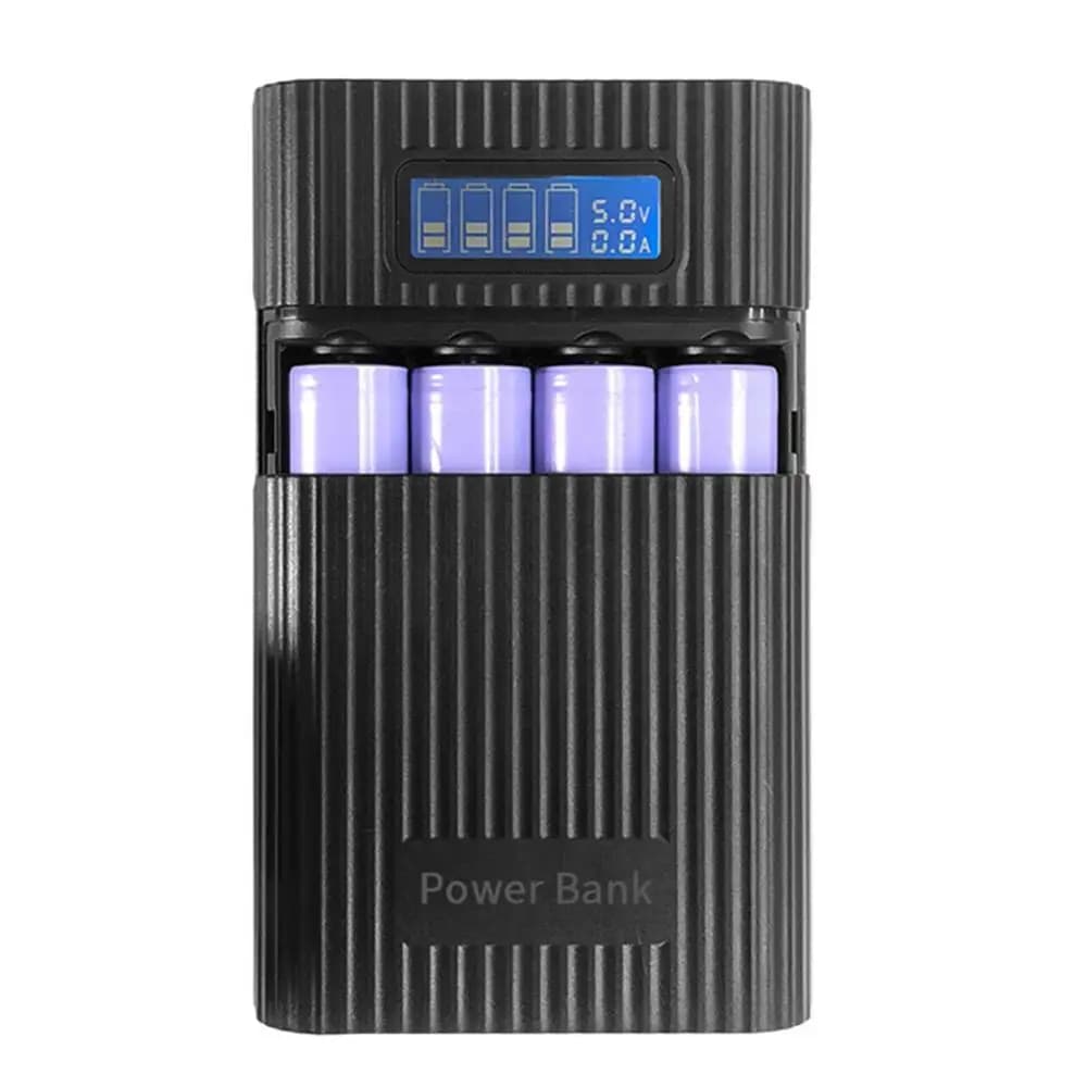 Mobile Power Bank Case Multi 4 slot 18650 Shell Charger Box Power Bank Maker LCD Display Case