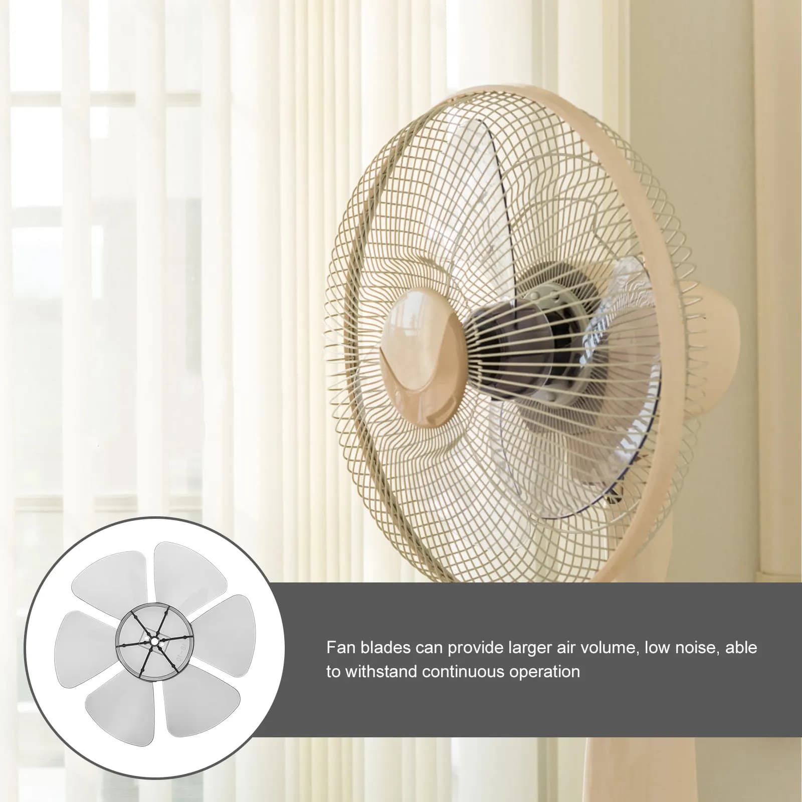 Pale di Ricambio in Plastica per Ventilatori Elettrici da Terra e da Tavolo, Resistenti, Silenziose, Facili da Rimuovere