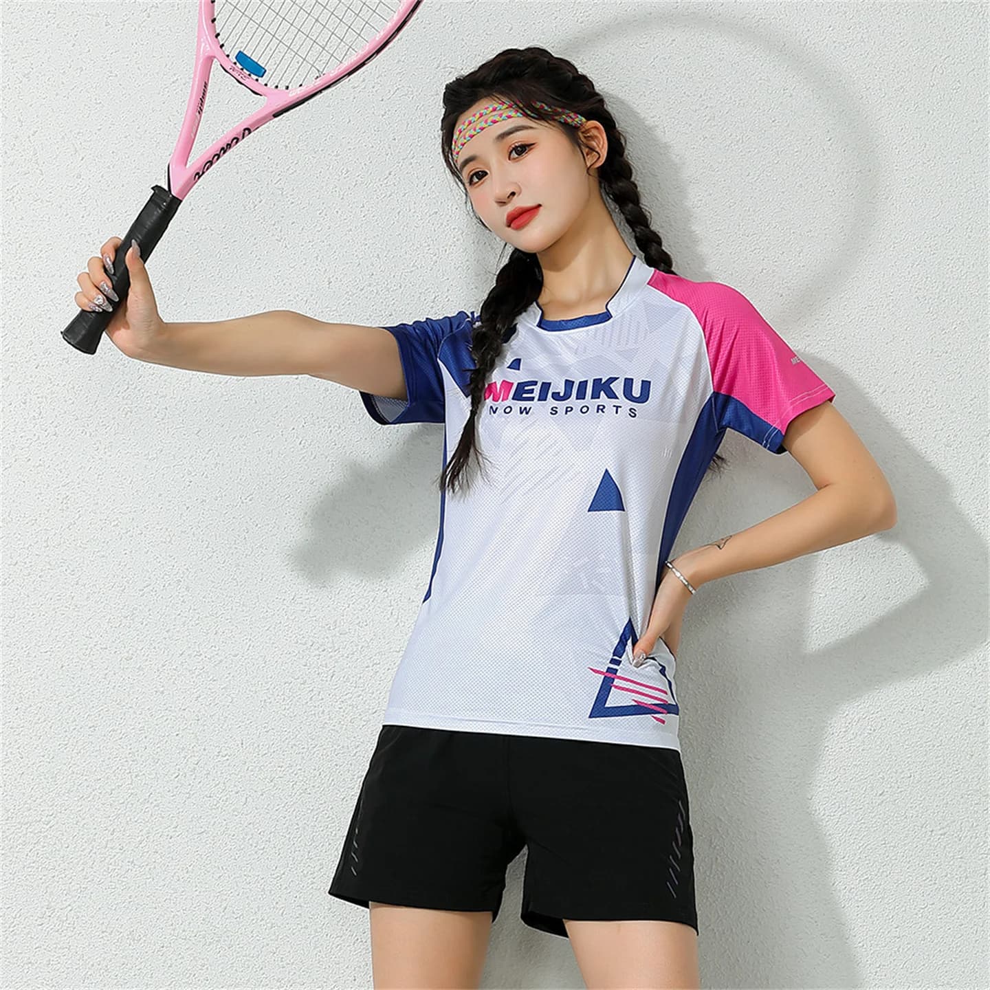 Mesh Volleyball Big Size Badminton Suit absorbing quick drying sweat, short sleeves, sports short skirt in two pieces of woman