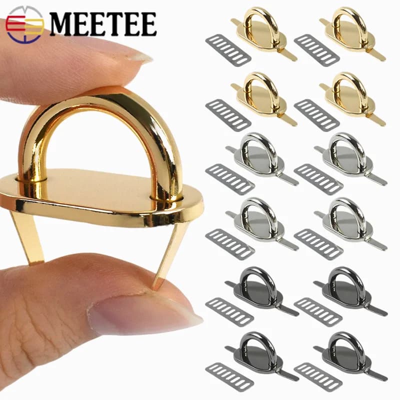 2/5/10 Pezzi Fibbie ad Anello a D in Metallo da 20mm, Fibbia a Ponte ad Arco per Cinghie di Borse, Gancio Laterale, Connettore per Manici di Catene e Tasche, Accessori Fai da Te