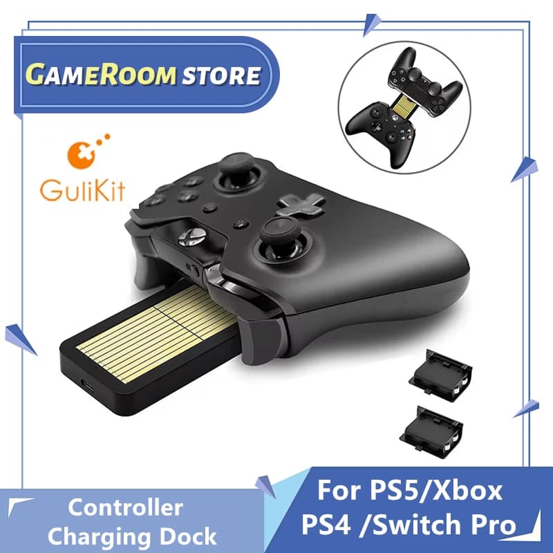 GuliKit Controller universale Stazione dock di ricarica Caricatore doppio per PS5/PS4/XBOX-ONE/Switch Pro Gamepad Accessori di gioco
