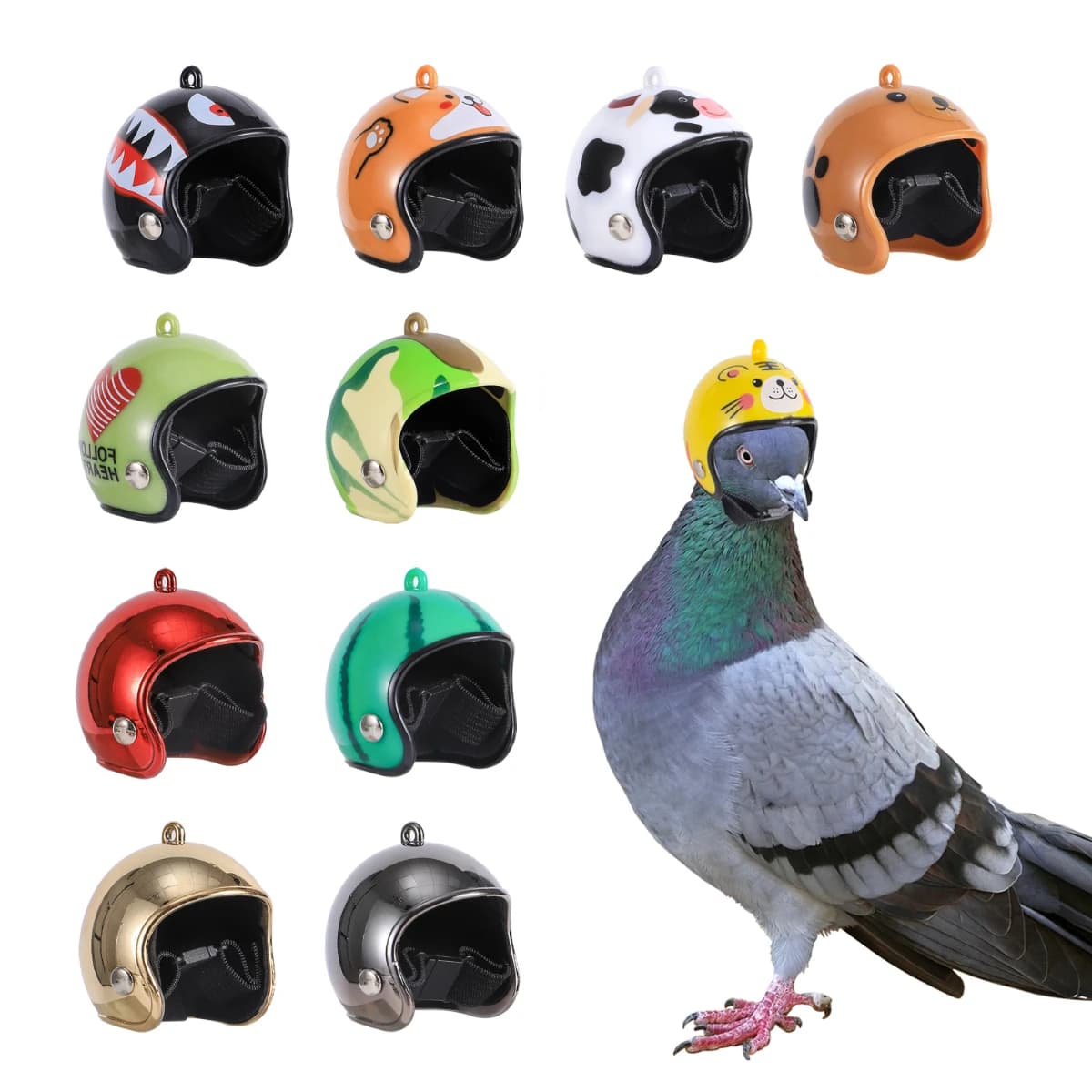 Parrot helmet Peel Hat Protective equipment for pets Solar protection Rain helmet Bird toys Small pets Clothing accessories Pajaros