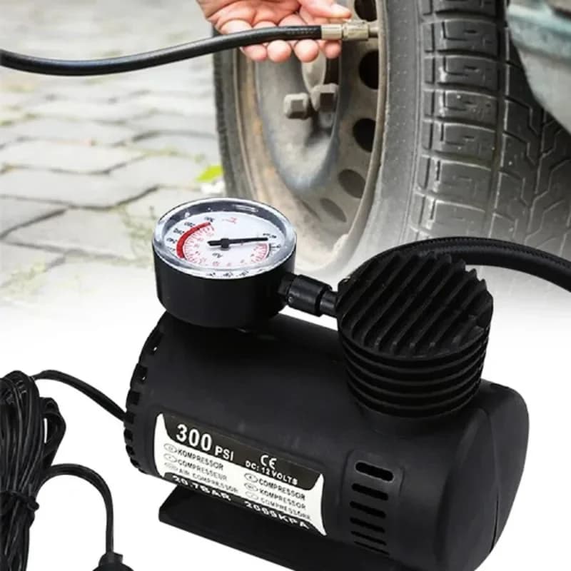 12V 300PSI Gonfiatore Elettrico Mini Compressore D'aria Auto Elettrica Pneumatico Pompa di Gonfiaggio Aria Pompa di Aria Elettrica con Manometro di Controllo della Pressione