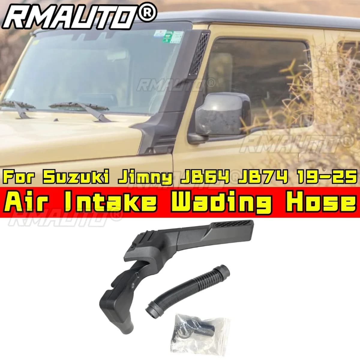 For Suzuki Jimny JB64 JB74 2019-2025 Auto Snorkel Late Kit Front Air Suction Systems Snorkels Wading Tube Body Kit