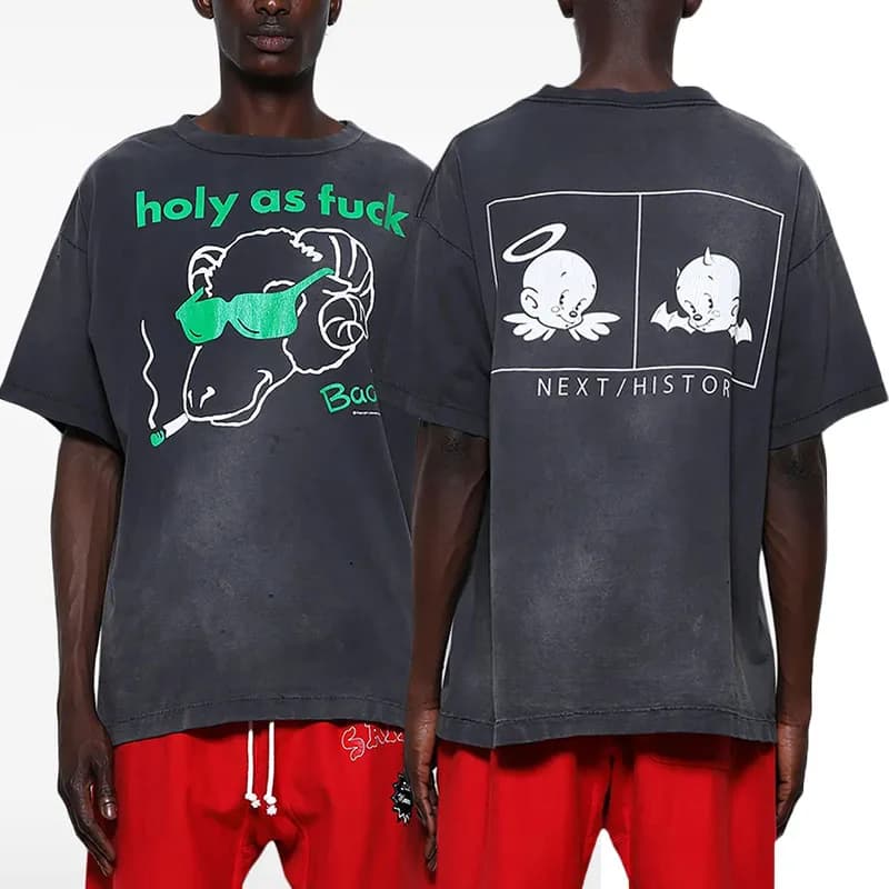 Y2K Outdoor Skateboard Sports Breathable Cotton T-shirt Oversized Personalized Pattern Printing New Short-sleeved Top