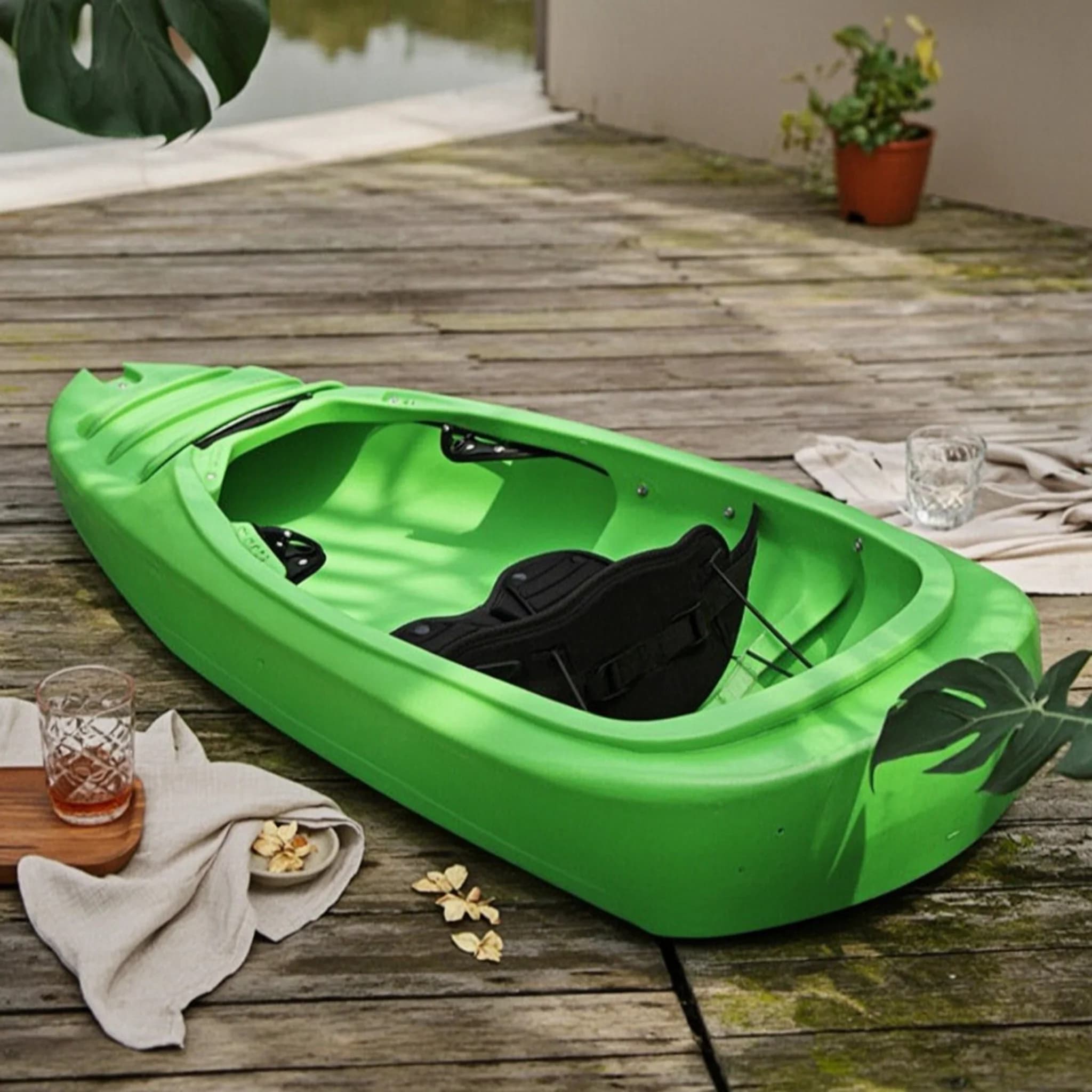 Kayak Seat Cushion Textile-Covered Paddle Boat Seat Cushion Watercraft Gear Stitched Edging Long-Lasting