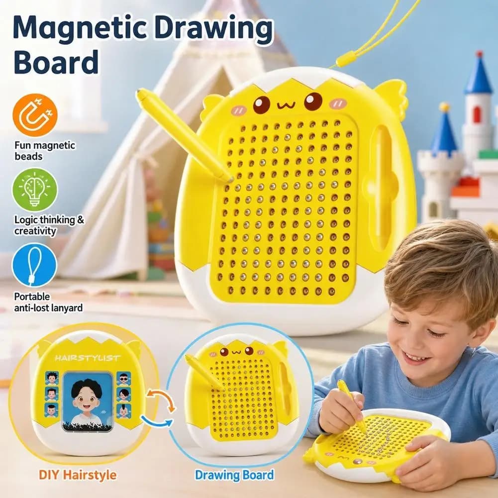 Double Sided Magnetic Drawing Board DIY Hairstyle Doodle Board Educational Learning Toys Gift