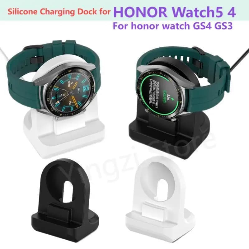 Stazione di ricarica per Honor Watch 5 4 Staffa di ricarica per ricarica verticale Dock in silicone per Honor watch GS4 GS3 Caricabatterie Bracke