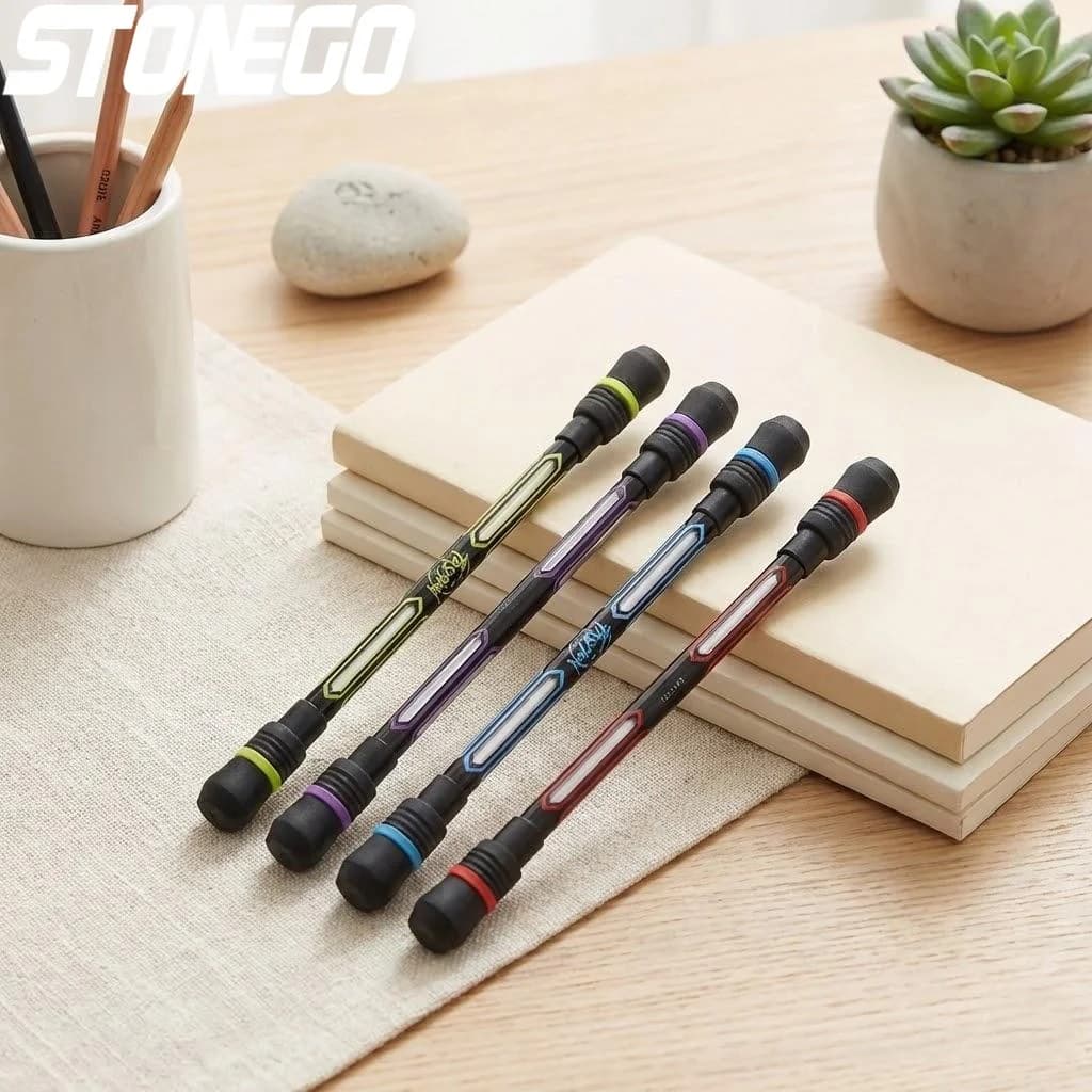 Penna Fidget Spinner Antistress, Giocattolo per Alleviare lo Stress per Adulti e Bambini, Gadget da Scrivania per Ufficio