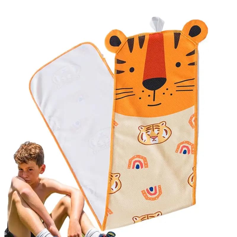 Bathrobe with children's cartoon print Beach towel for girls Bathroom towel for boy Children's towel Children's towel
