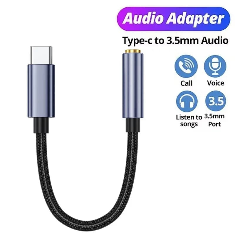 Type C to 3.5mm Earphones 3.5 mm Jack Digital Audio Cable Adapter USB C to 3.5mm Converter For iPhone Huawei Realme Accessories