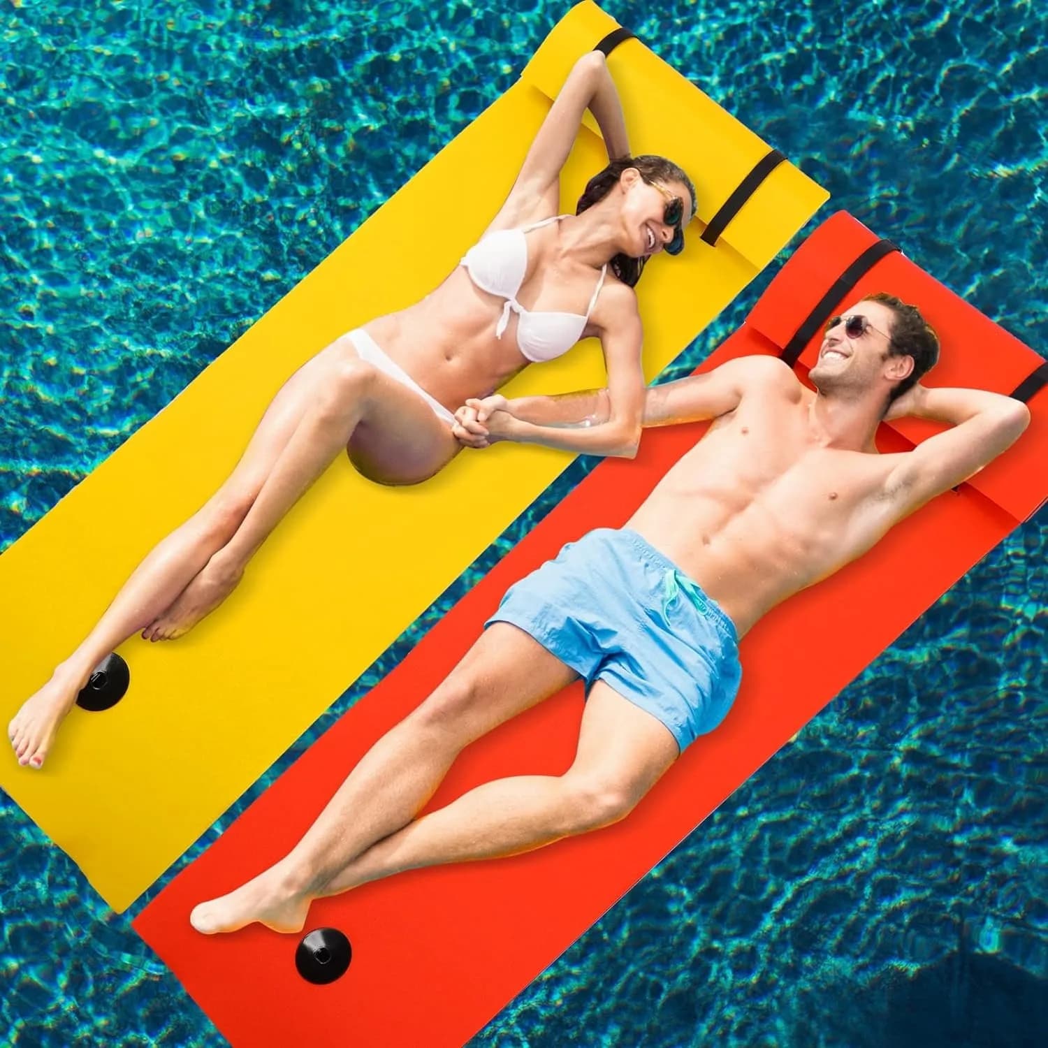 Floating water mat, floating mattress in rolled soft foam, drift mattress for floating rafts for adults, beach, outdoor, boating, swimming pool