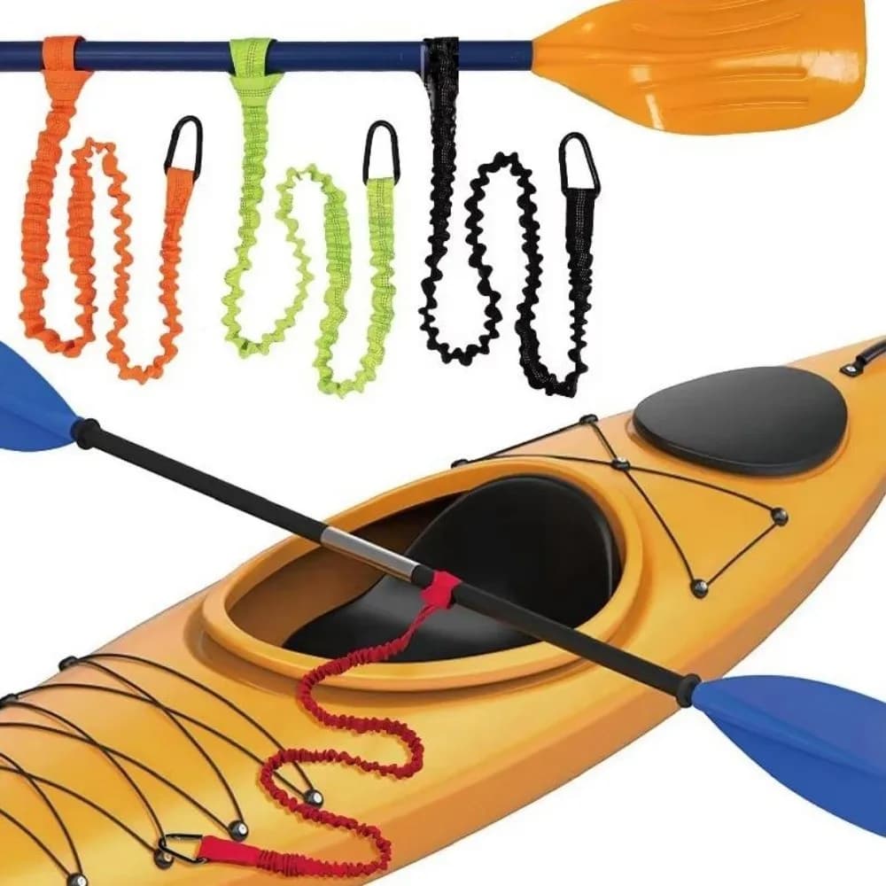 100cm Kayak Paddle Elastic Rope Anti Drop Multicolored Inflatable Boat Fishing Buckle Reflect Light Fixed Slurry for Kayak Canoe