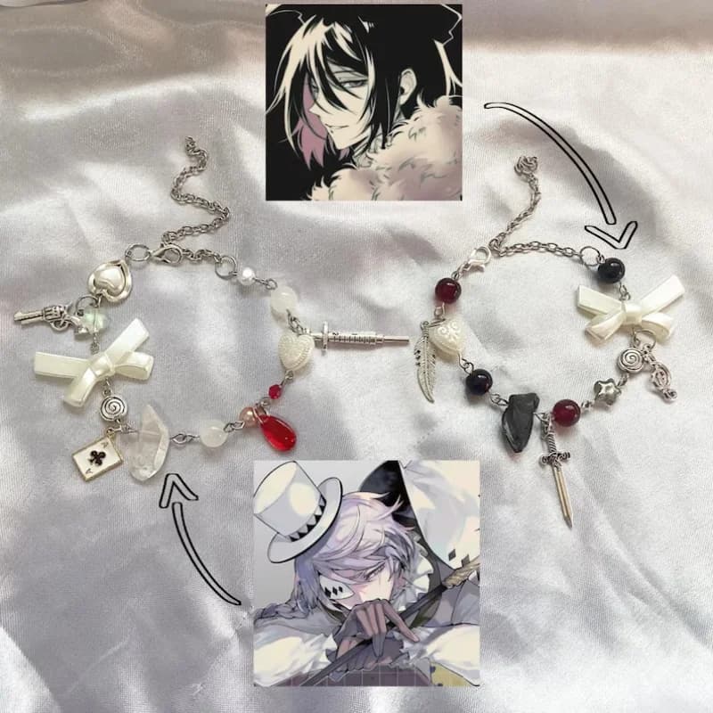 fatto a mano! Braccialetti a tema fyodor e Nikolai, Y2k, Nuovo design