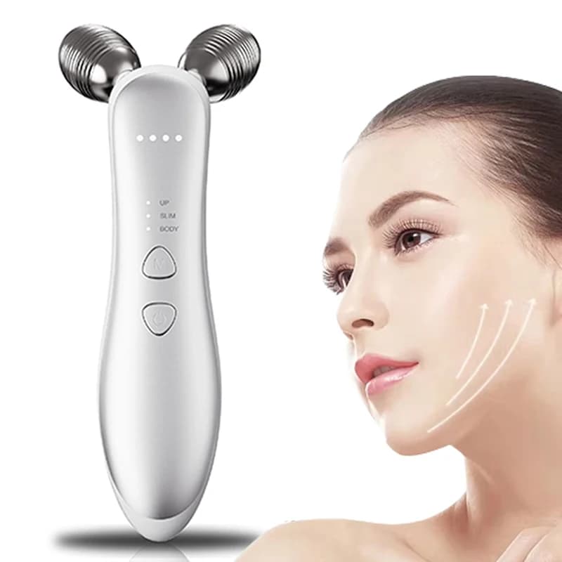 Strumento di bellezza elettrico a microcorrente per il viso, massaggiatore a rulli per lifting facciale, stringere la pelle, dispositivi di bellezza per massaggio sottile al doppio mento