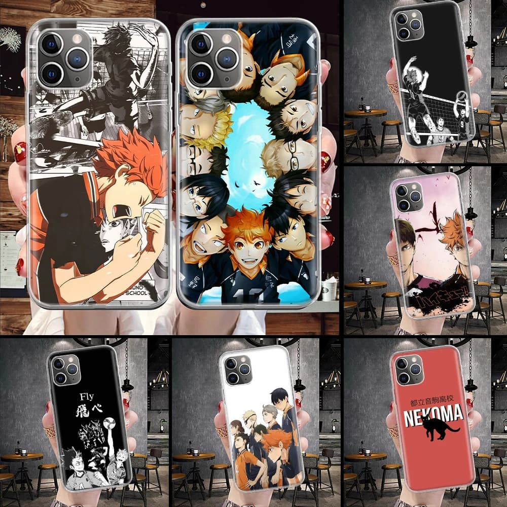 Haikyuu Oya Pallavolo Anime Custodia morbida per telefono per IPhone 11 13 16 Pro MAX 15 + 14 Plus 12 Mini 16E X XS Apple 8 7 SE Fundas Coque