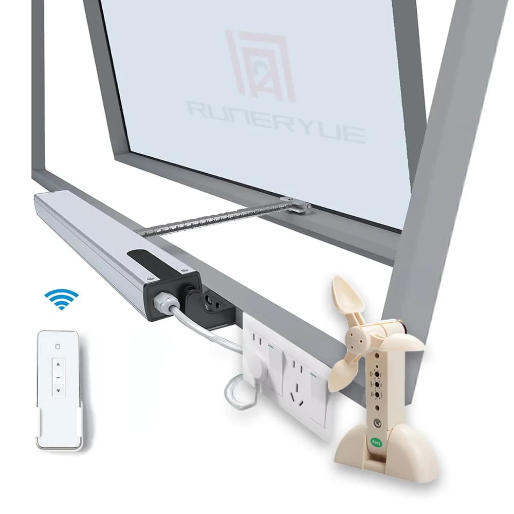 Sistema di chiusura automatica per finestre a catena - Motore CA 90-250 V con telecomando RF e rilevamento intelligente della pioggia