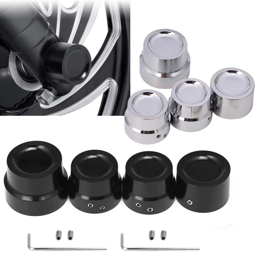 2 pz/4 pz moto anteriore e posteriore assale dado copre tappi per Harley Sportster XL883 XL1200 Dyna Street Bob Touring Road King V-Rod