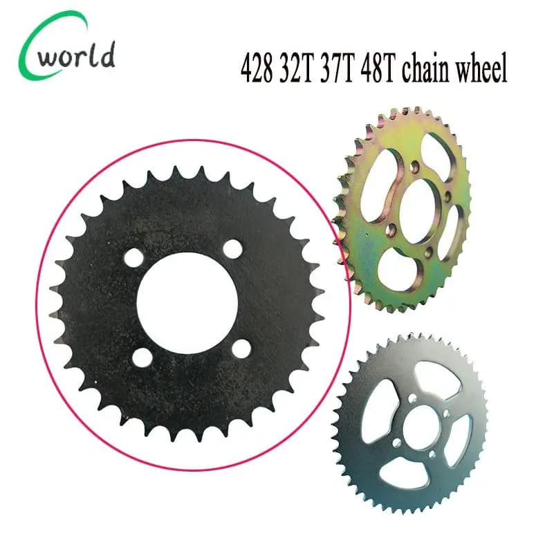 Catena 428 37T/32T/48T 48MM, Pignone Posteriore per Moto, per Biciclette da Fuoristrada 110cc 125cc 140cc