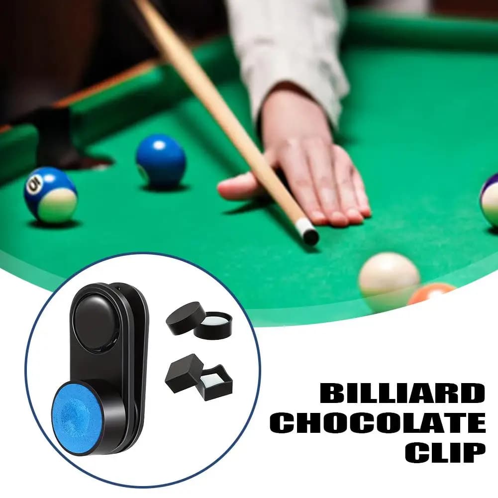 Porta Gesso Magnetico per Stecca da Biliardo con Clip da Cintura, Custodia Portatile per Biliardo, Accessori per Allenamento Snooker Quadrati e Rotondi, 1 set