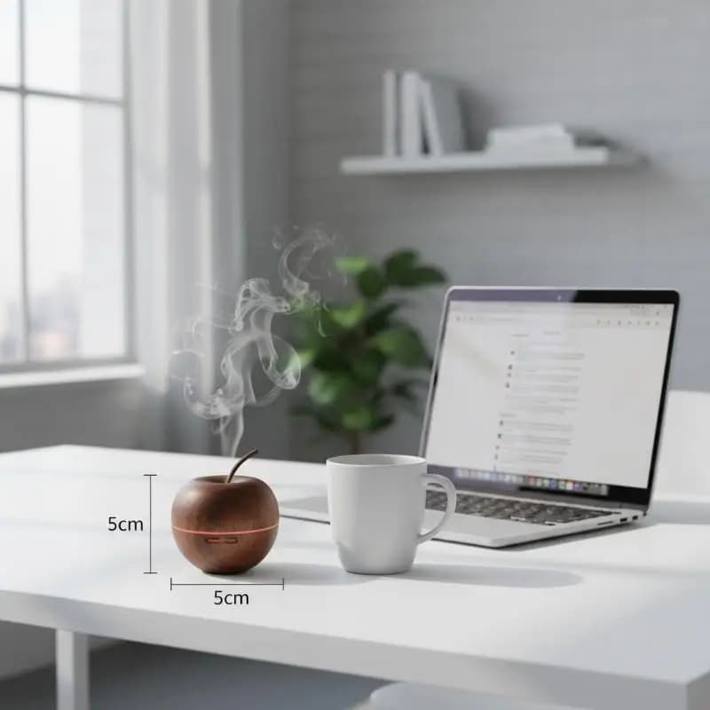 Set da 1/3 di diffusori di fragranze a forma di mela in legno, adatti per la decorazione di casa, bagno e auto.