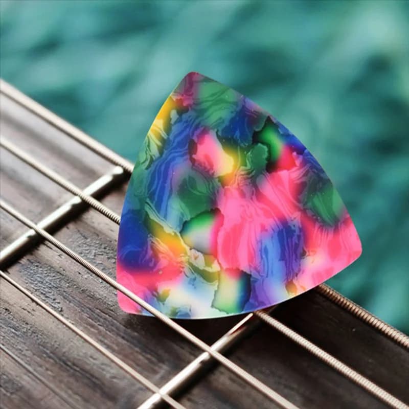 B72A 40PCS Plettri per chitarra Multicolor 0.46Mm 0.71Mm 0.81Mm 0.96Mm Spessore Plettri per chitarra in celluloide per basso, chitarra acustica