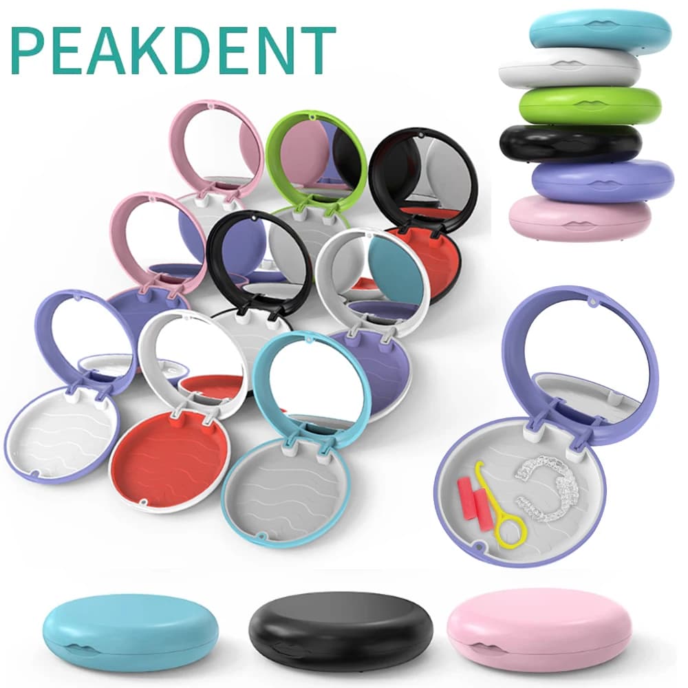1 pcs clamp storage box with mini magnetic case for prosthetics bracket for tooth prosthetics brace organizer liner