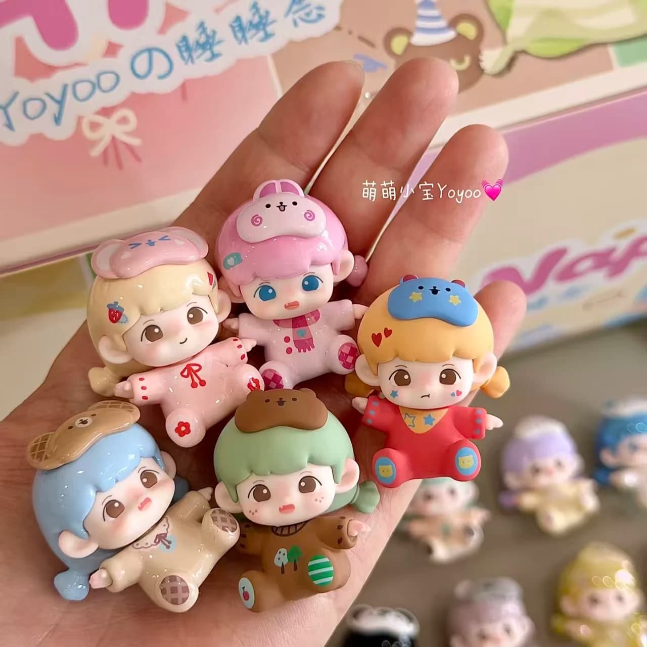 Yoyoo Original New Sleep Mini Bead Blind Bag Statuetta da Collezione Carina Giocattolo di Tendenza Ornamento per Auto Decorazione per Casa e Scrivania Per i Fan