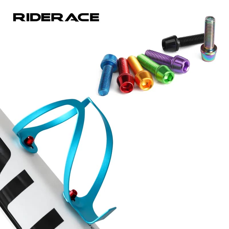 4 Pz/set Bicicletta Bottiglia di Acqua Gabbia Vite M5 * 18mm In Acciaio Inox Viti a Esagono Incassato Staffa della Pompa di Aria Bulloni Fissi Accessori Bici