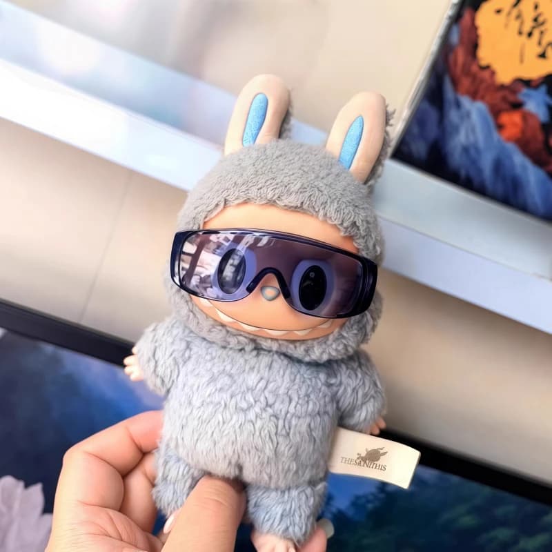 Occhiali per bambole Labubu da 17 cm adatti per V1 V2 V3 bambola di peluche occhiali da sci colorati abbigliamento accessori fai da te giocattoli per bambini regali