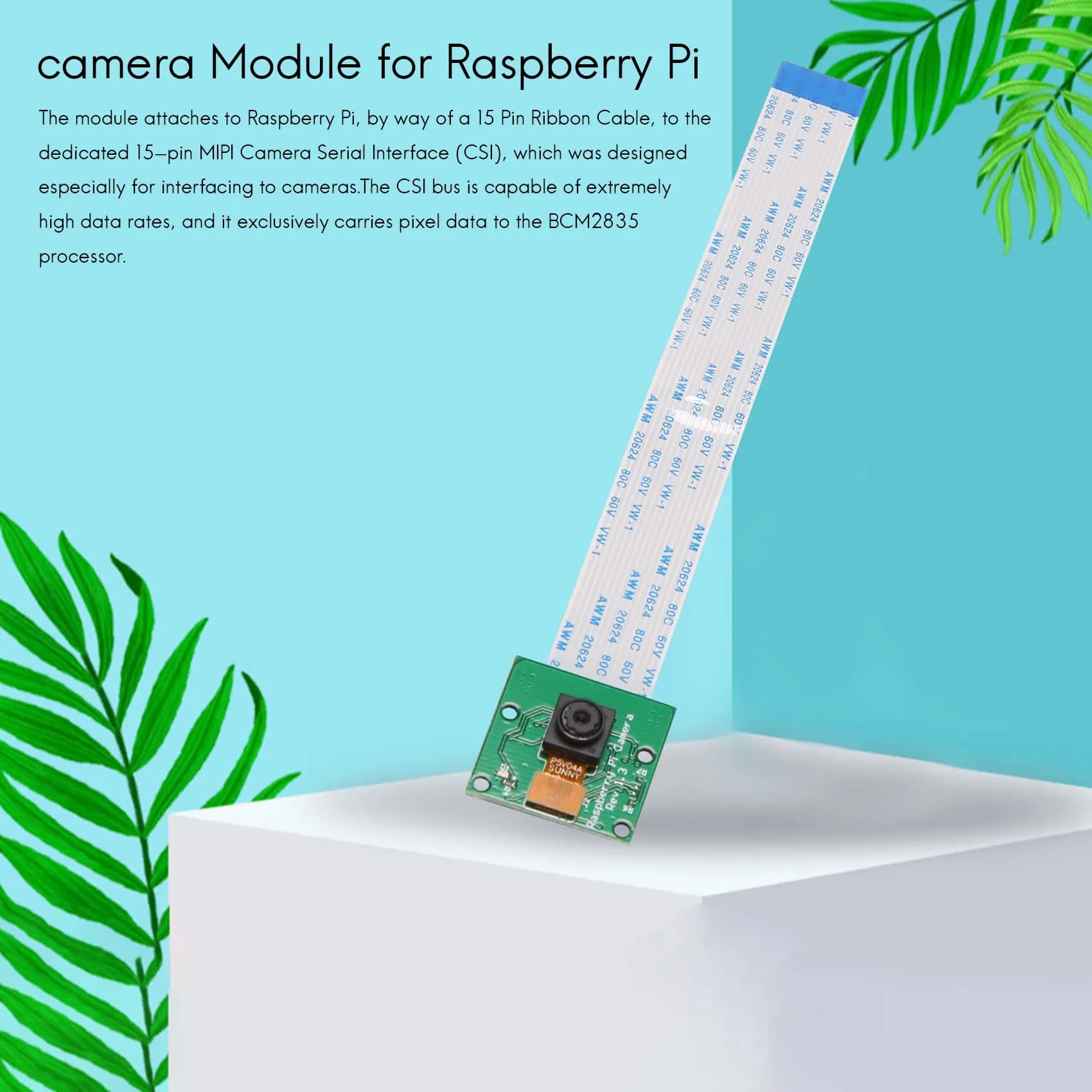 ABZW Camera Module 5MP for Raspberry Pi Zero W/Zero/ Raspberry Pi 3 Model B/4B