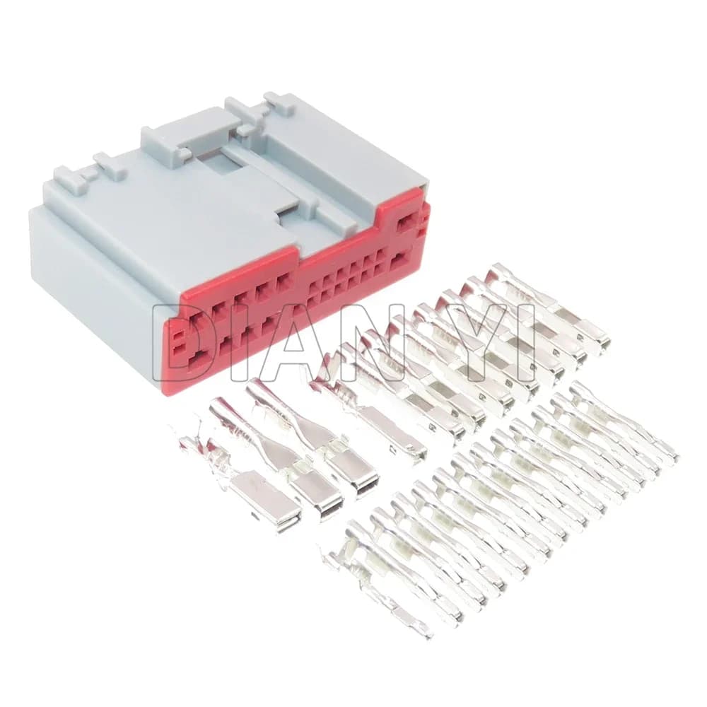 1 set di montaggio CA a 24 vie, alloggiamento in plastica per auto, connettore composito, cavo per auto, presa non sigillata 307001244
