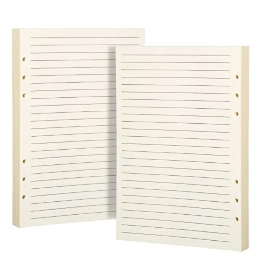 A5 Paper, Planner Inserts for A5 Binder, Lined Paper Refill for Binder Planner Notebook Journal, 140 Sheets/280 Pages