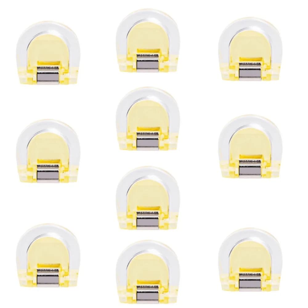 Clip per etichette per libri trasparenti da 10 pezzi, clip per pagine con bordo antiscivolo in plastica, set di clip per carta colorate di dimensioni mini, per rilegatura di documenti