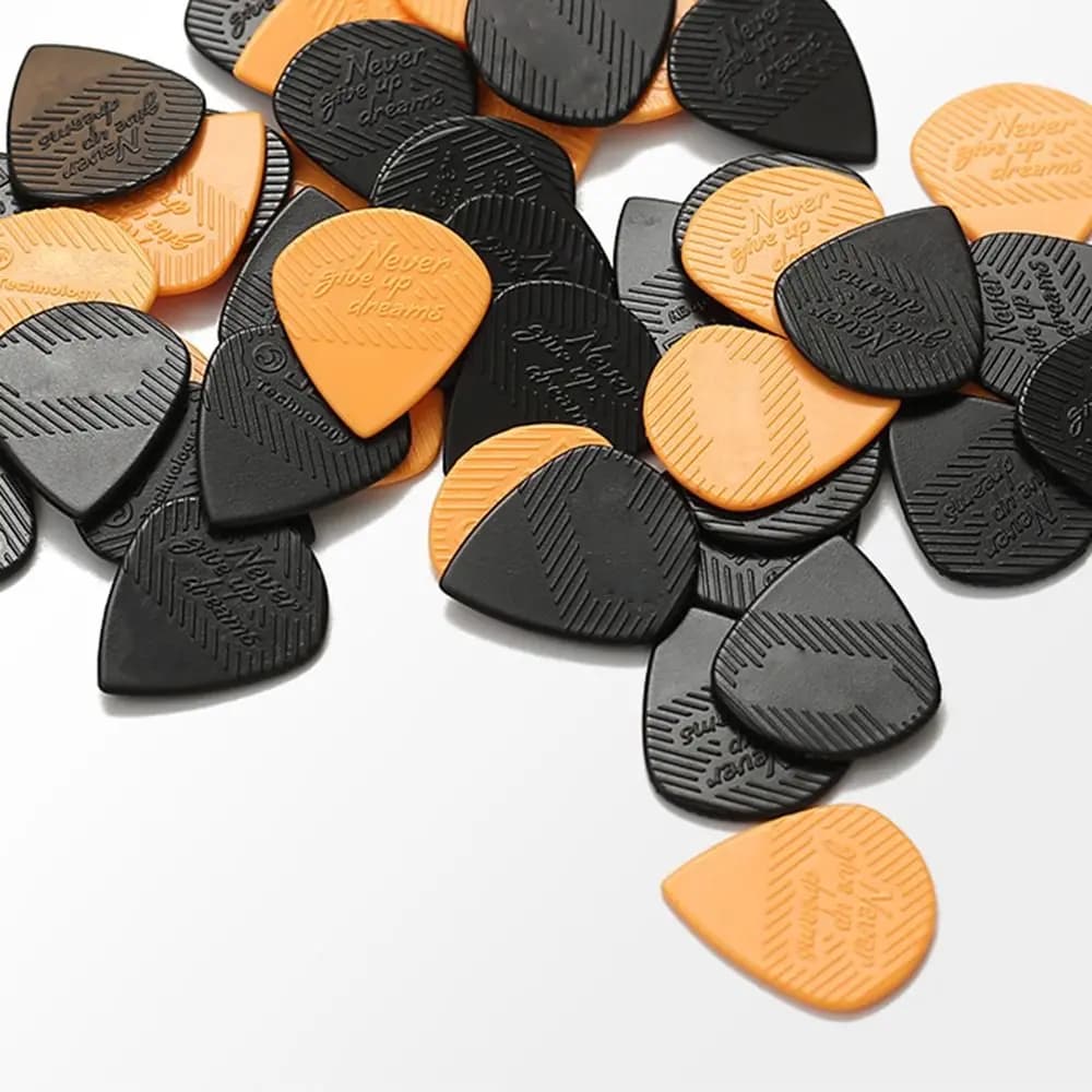 10 Pz Plettro per Chitarra Antiscivolo Strumming 1.4mm Nylon Shrapnel Plettri di Ricambio per Chitarra Basso Beatpick Accessori per Chitarra