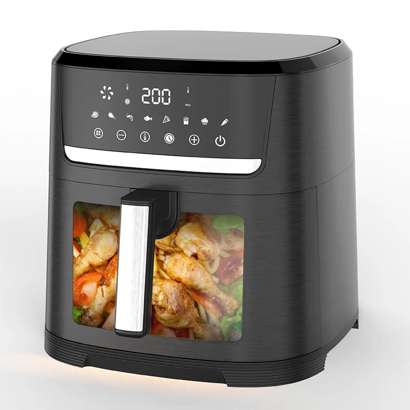 New Smart Colorful Screen Square Digital Double Basket Oil- 10L Household Air Fryer