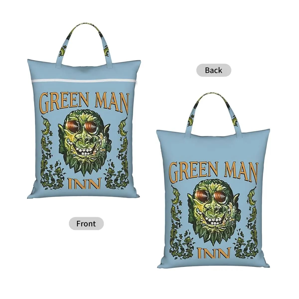 The Green Man Inn - The Wicker Man Travel Laundry Bag Waterproof Reusable Dirty Clothes Pouch Gym Yoga Camping Washing Basket