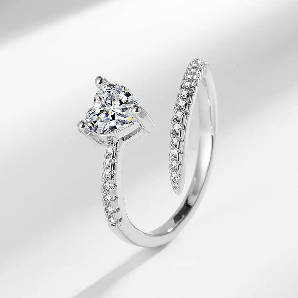 Anello in Argento Sterling 925 con Zircone, Design Lussuoso e Versatile, Regalo per Compleanno e Anniversario